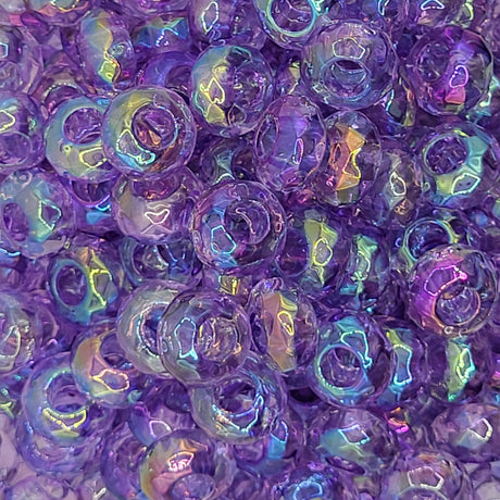 Mystic Storm Purple Opal - 12mm Acrylic Faceted Abacus