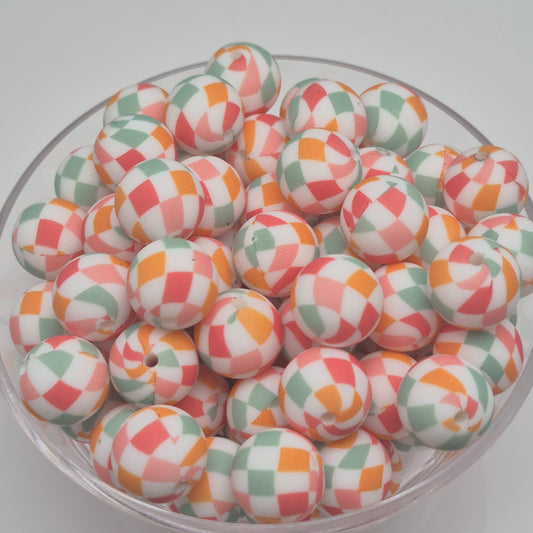 Check Me Out Retro Circus 15mm Silicone Bead