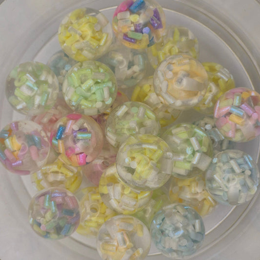 Sprinkle 15mm (Pack of 10) ACRYLIC Beads