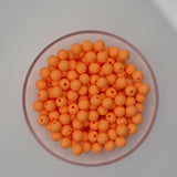 Cantaloupe 9mm Solid Silicone Beads
