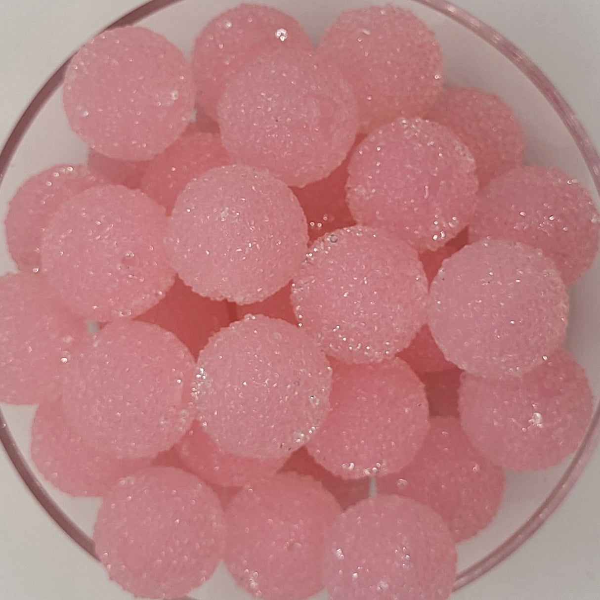 Pink Pixie Gumdrop 20mm Sugar ACRYLIC Beads