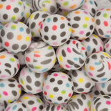 Dot Dot Dot 19mm Print Silicone Bead