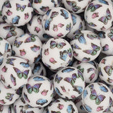 Butterfly Kisses 15mm Silicone Bead