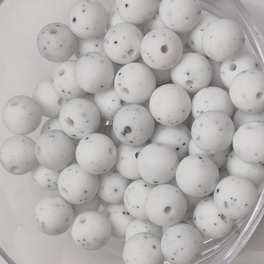 Pepper Flakes 12mm Solid Silicone Beads