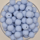 Whispering Blue Honeycomb 15mm Silicone Bead
