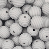 Cloudy Day Honeycomb 15mm Silicone Bead