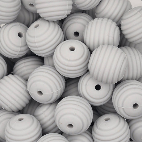 Cloudy Day Honeycomb 15mm Silicone Bead