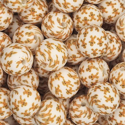 Santa's Favorite Cookie (Gingerbread Man) 15mm Silicone Bead