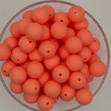 Coral 15mm Solid Silicone Beads