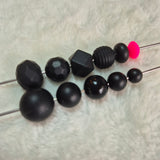 Electric Flamingo Lentil 12mm*7mm Solid Silicone Beads