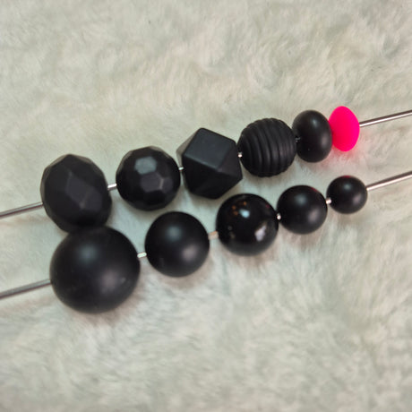 Electric Flamingo Lentil 12mm*7mm Solid Silicone Beads