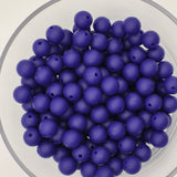 Navy 9mm Solid Silicone Beads