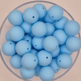 Baby Blue 19mm Solid Silicone Bead