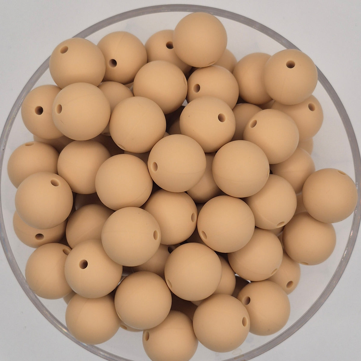 Hummus 15mm Solid Silicone Beads