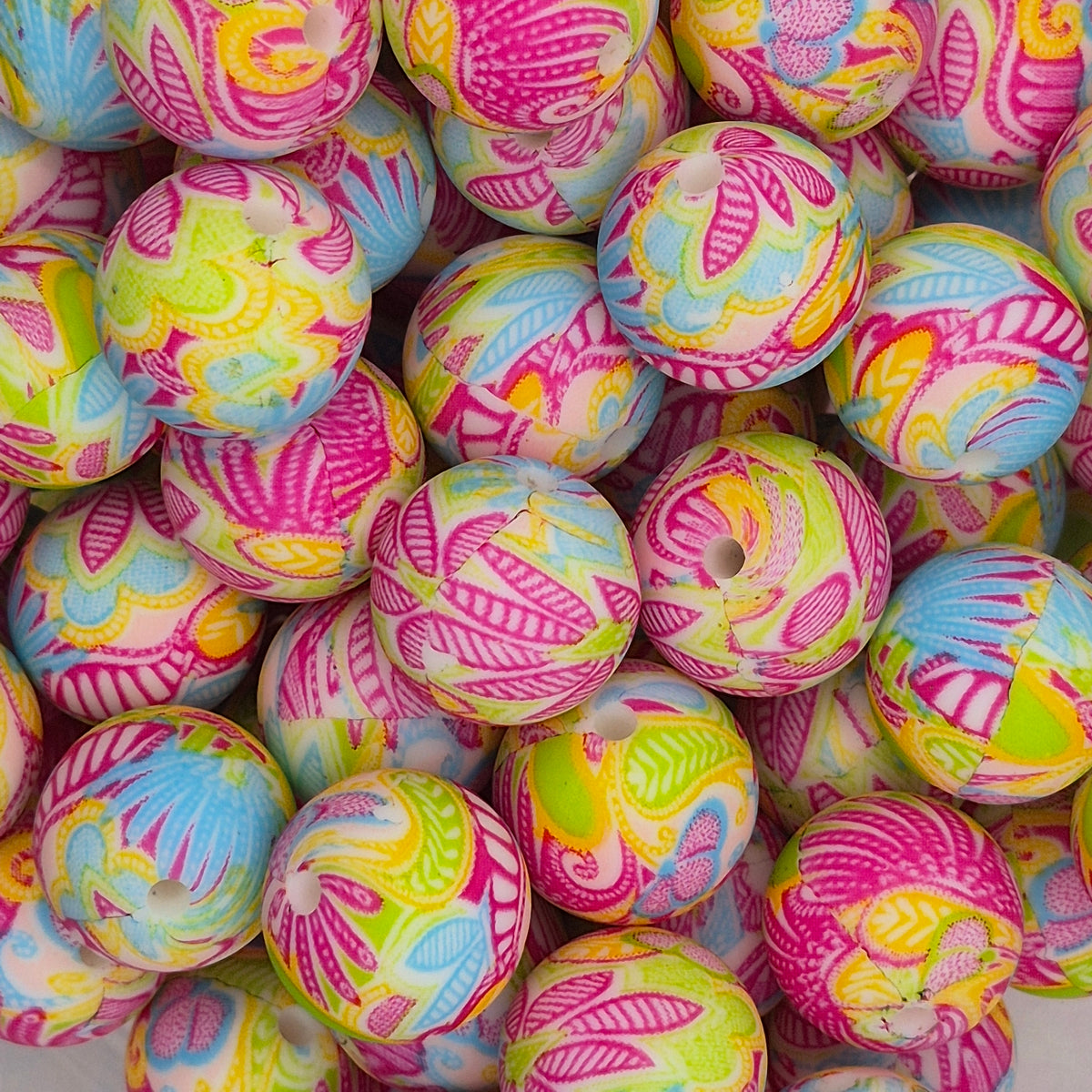 Tropical Breeze 15mm Silicone Bead