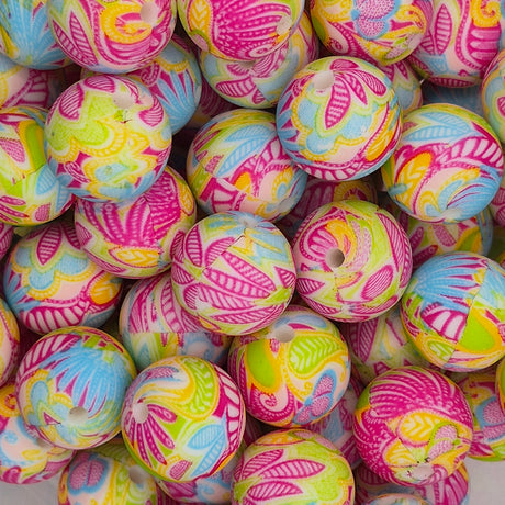 Tropical Breeze 15mm Silicone Bead