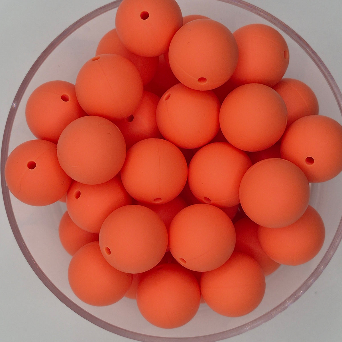 Apricot 19mm Solid Silicone Bead