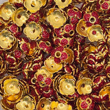 Color Flower Small Bead Caps (Set of 10)