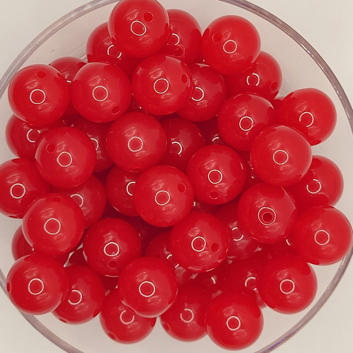 Maraschino Marmalade 16mm Solid ACRYLIC Beads