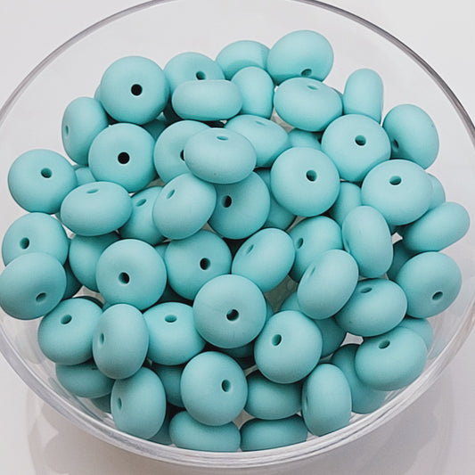 Robin's Egg Abacus Bead 14mm*8mm