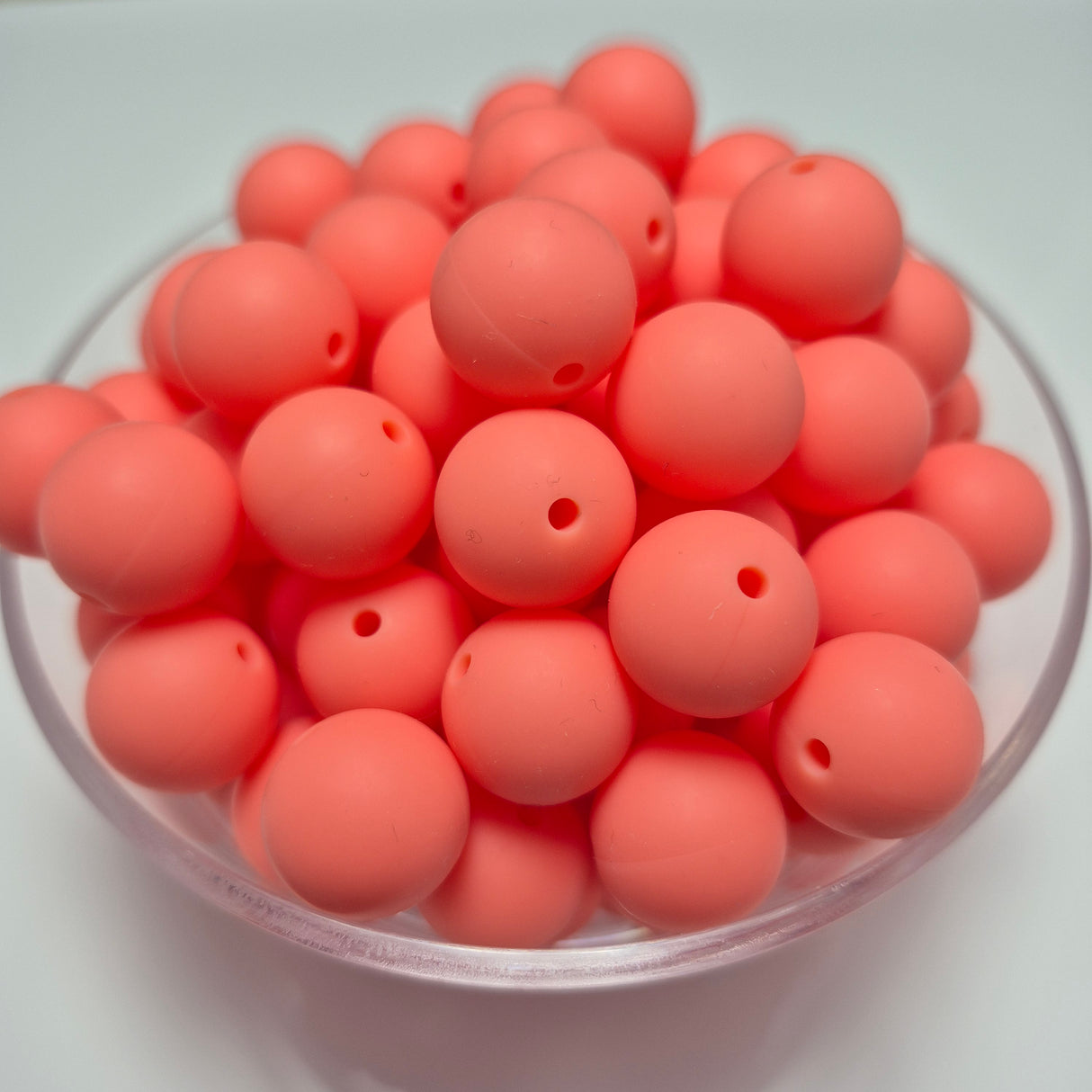 Coral 15mm Solid Silicone Beads