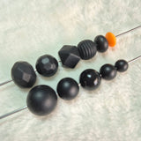 Cantaloupe Lentil 12*7mm Solid Silicone Beads