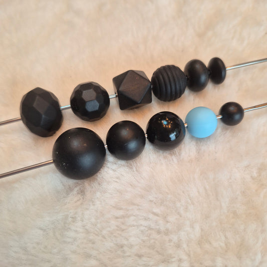 Powder Blue 12mm Solid Silicone Beads