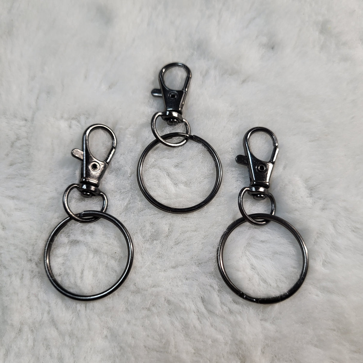 Simple Keyring and Lobster Claw clasp (set of 3)