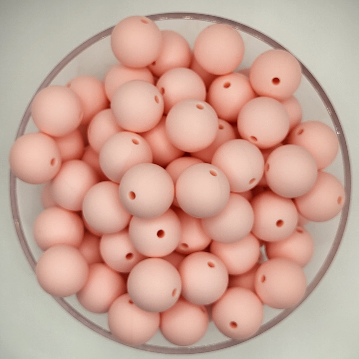 Baby Pink 15mm Solid Silicone Beads