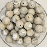 Sandbox Marble 15mm Silicone Bead