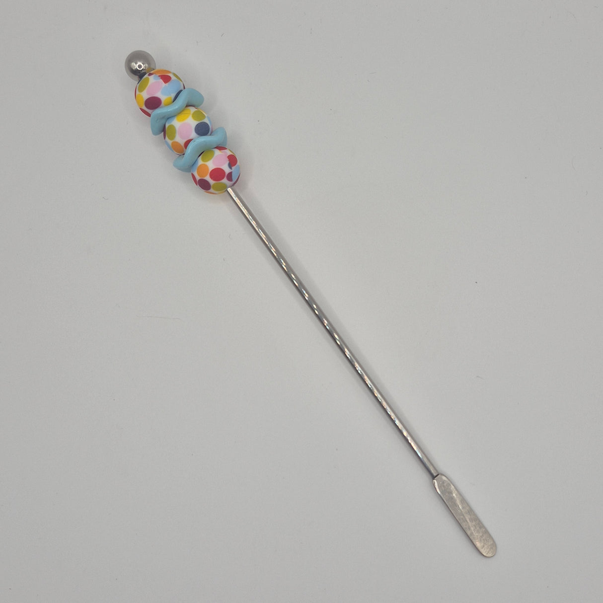 Silver Beadable Stir Stick