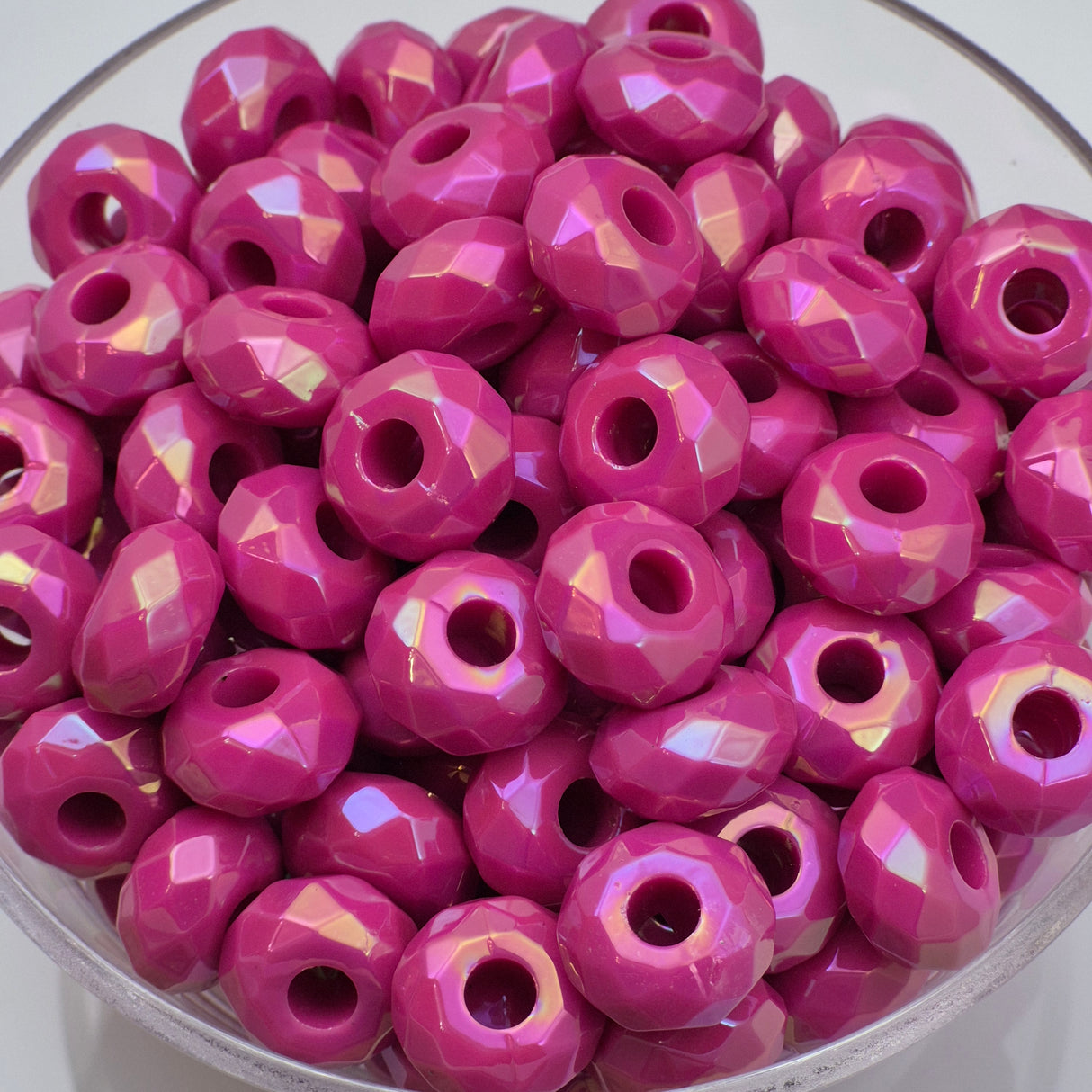 Magenta Pink Opal - Acrylic Faceted Abacus