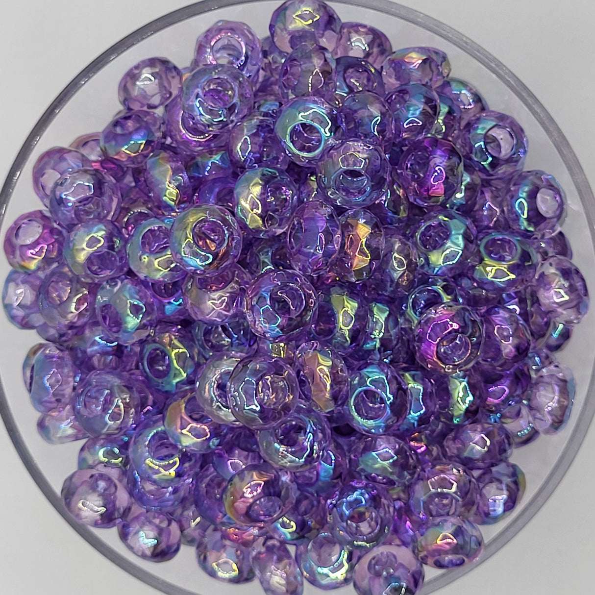 Mystic Storm Purple Opal - 12mm Acrylic Faceted Abacus