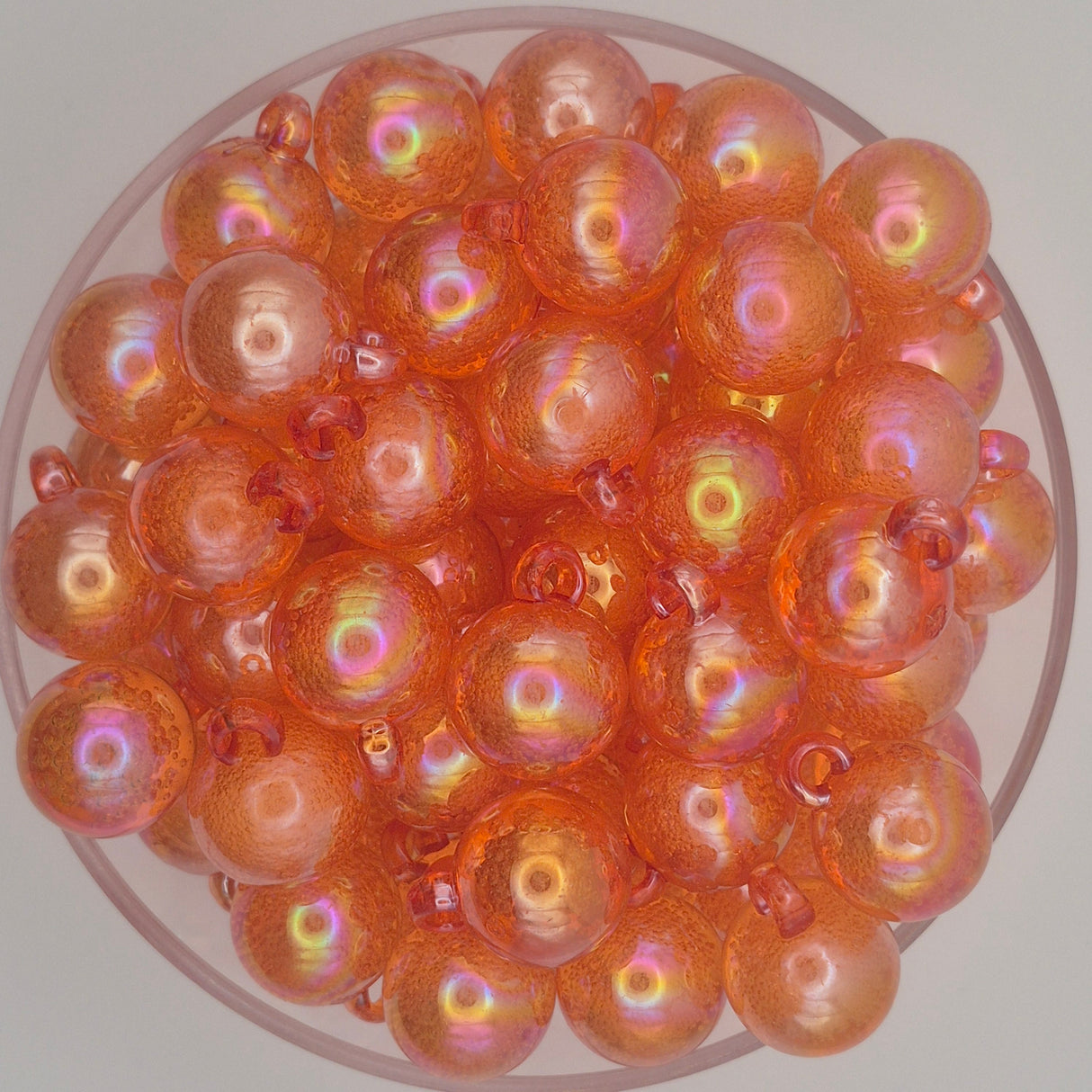 Tangerine Twist Fizz Acrylic Bauble Beads
