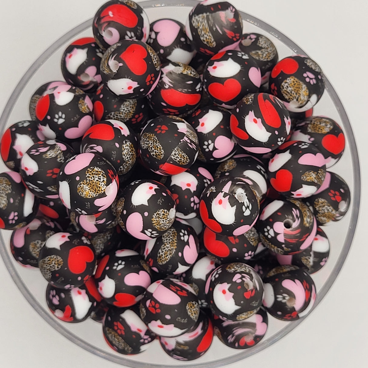 Love Me Right Meow 15mm Silicone Bead