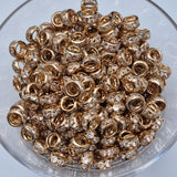 Gold Wide Hole Metal Spacers 10mm