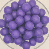 Plum Noir Faceted Orb 16mm Silicone Beads