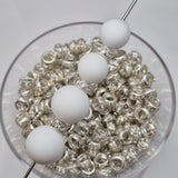 Silver Wide Hole Metal Spacers 10mm