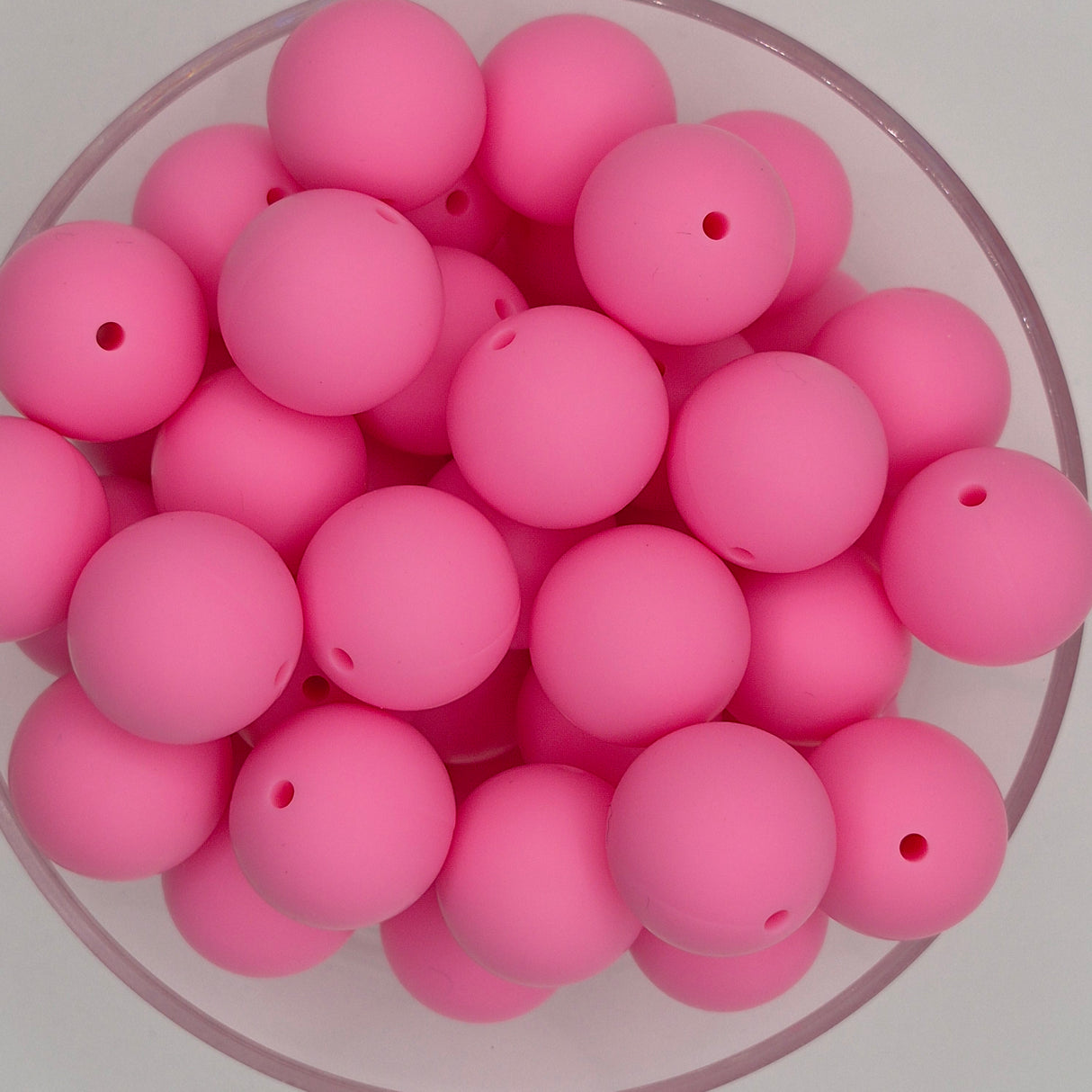 Pink 19mm Silicone Beads