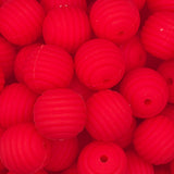 Scarlet Red Honeycomb 15mm Silicone Bead