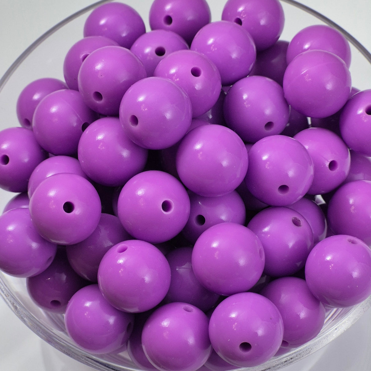 Lavender Liquid 15mm Solid Silicone Beads