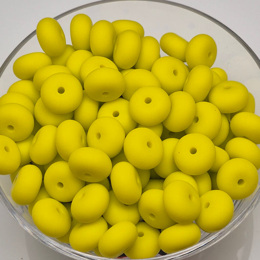 Lemon Lime Abacus Bead 14*8mm