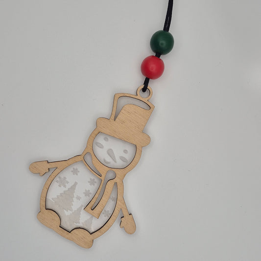 Frosted Snowman Ornament