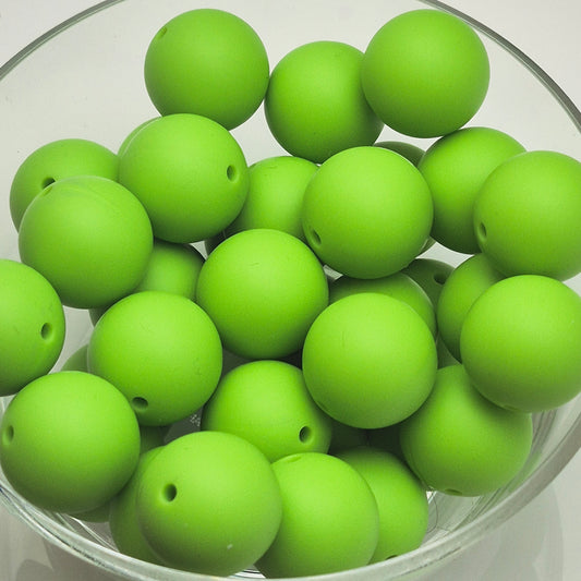 Sour Apple 19mm Solid Silicone Bead