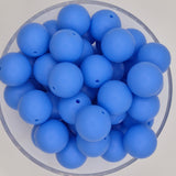 Cornflower 19mm Solid Silicone Bead