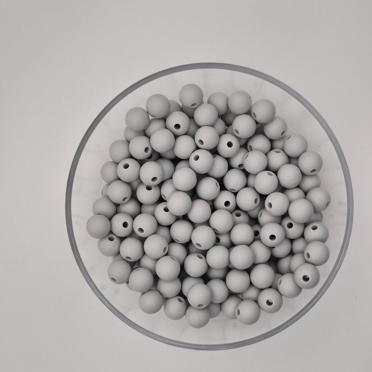 Cloudy Day 9mm Solid Silicone Beads