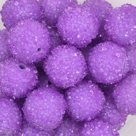 Lavender Rock Candy 20mm Sugar ACRYLIC Beads