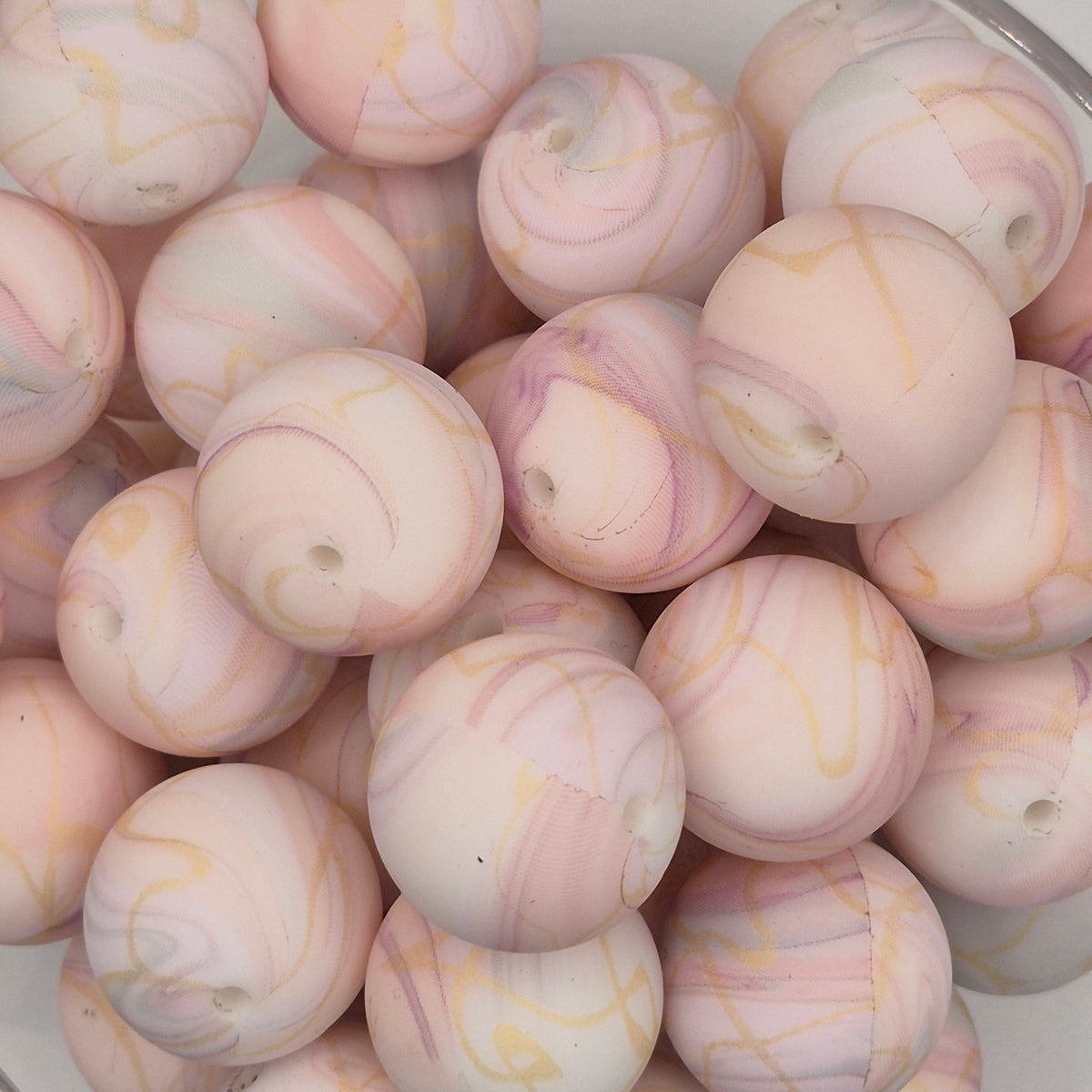 Sand Dunes 19mm Print Silicone Bead