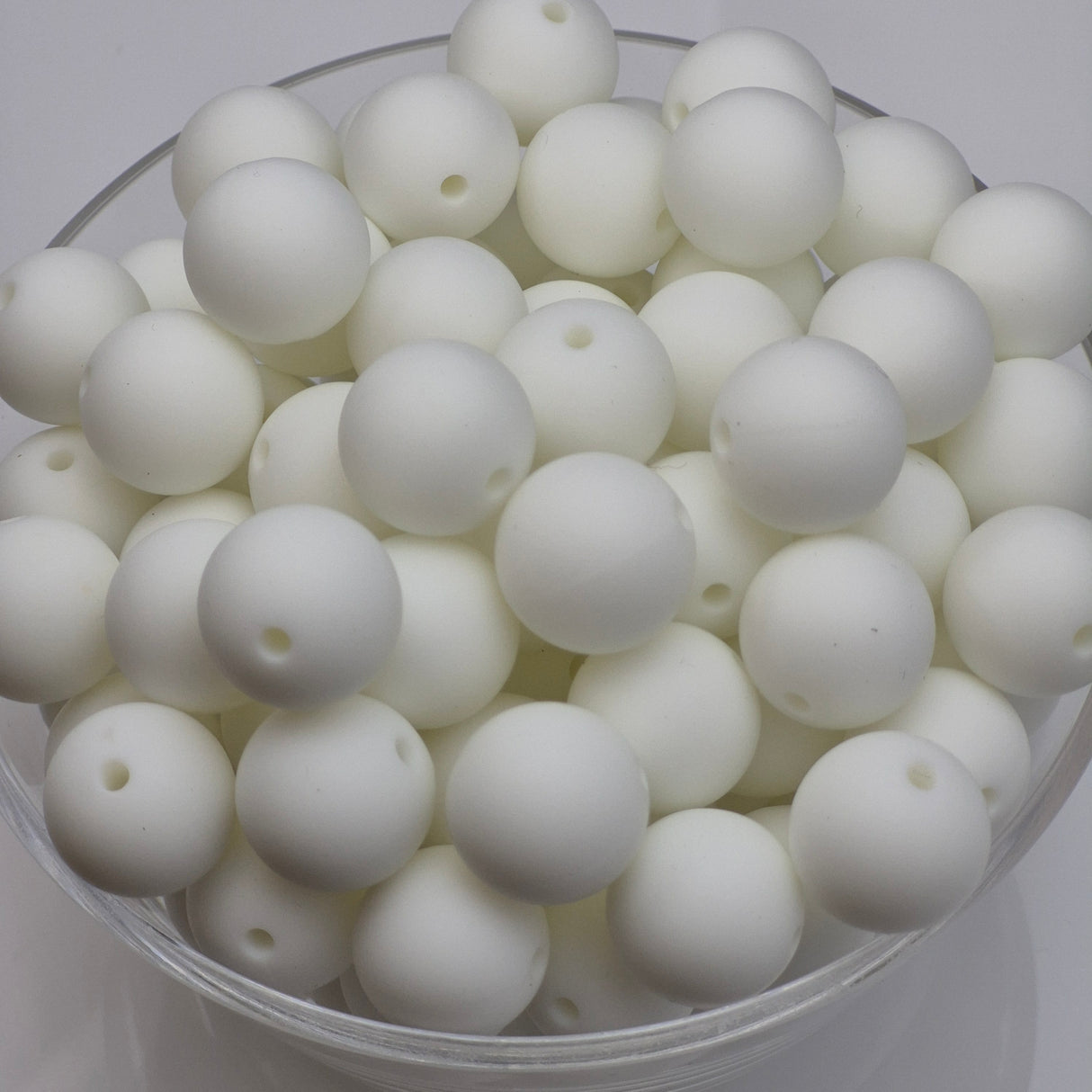 Marshmallow Radiance 15mm Glow Silicone Beads