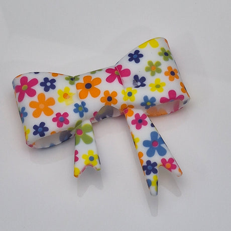 Bright Flowers Bow Bead